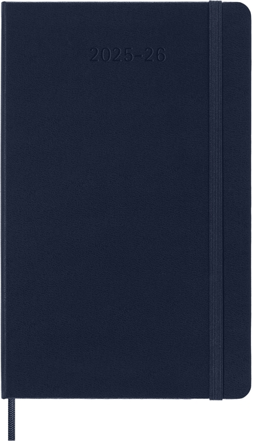 Agenda 2025/2026 Moleskine 18M Planner Weekly 7 jours/1 page Large CR bleu saphir