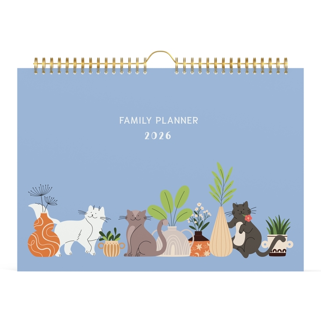 Calendrier familial 2026 Lannoo 310x220 Cats 7 jours/1 page
