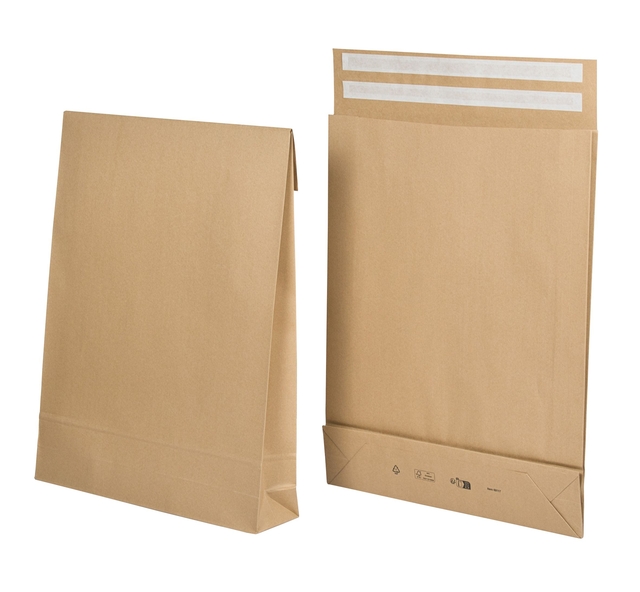 Enveloppe E-Commerce IEZZY 250x350x50+96mm avec fermeture retour brun 250 pièces