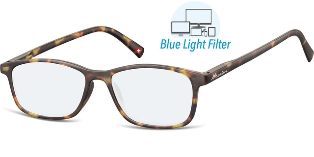 Lunettes de lecture Montana filtre lumière bleue +1.00 dpt tortue
