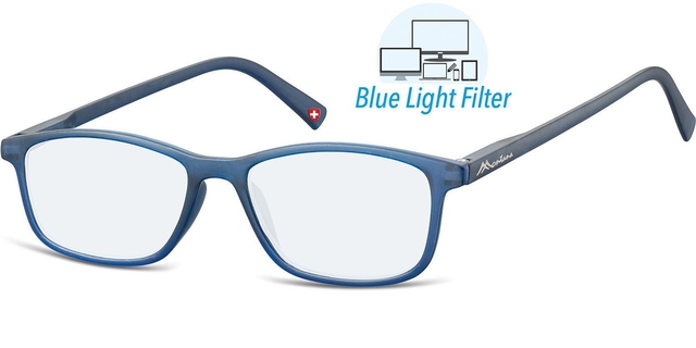 Lunettes de lecture Montana filtre lumière bleue +3.00 dpt bleu