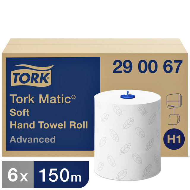 Essuie-mains Tork H1 Matic Advanced 290067 2 épaisseurs 150m blanc