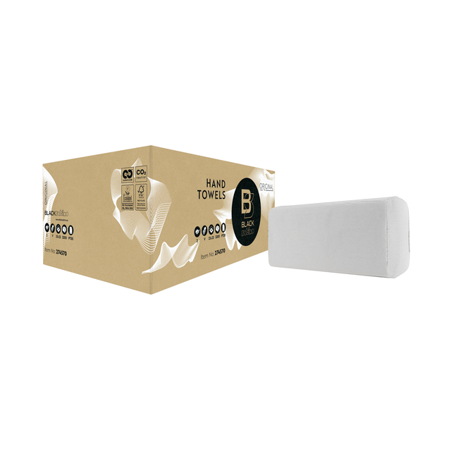 Serviette BlackSatino PT30 Original  274570 pli-V 2 ép 250x230mm blanc 15x 214 feuilles