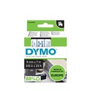 Ruban Dymo Labelmanager D1 polyester 9mmx7m bleu sur blanc