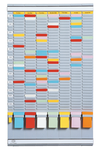 Planning semainier Djois 20 encoches gris