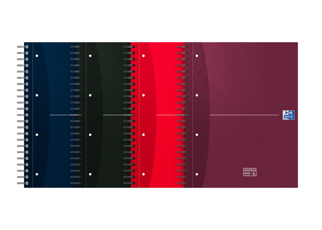 Cahier de notes Oxford Essentials European A4+ 4 trous 120 pages assorti