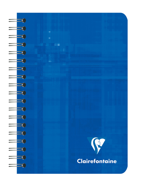 Carnet de notes Clairefontaine 95x140mm ligné spirale 180 pages assorti
