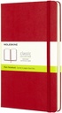 Notitieboek Moleskine large 130x210mm blanco hard cover rood