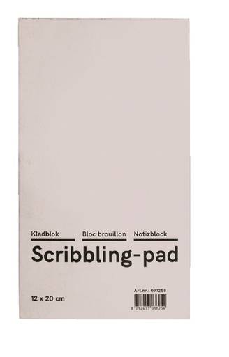 [091258] Bloc brouillon Qbasic 12x20cm 150 feuilles 45g