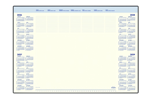 [900114] Onderlegblok 2026 Brepols Desk Mate 7dagen/1pagina 412x590x8mm 35vel in houder