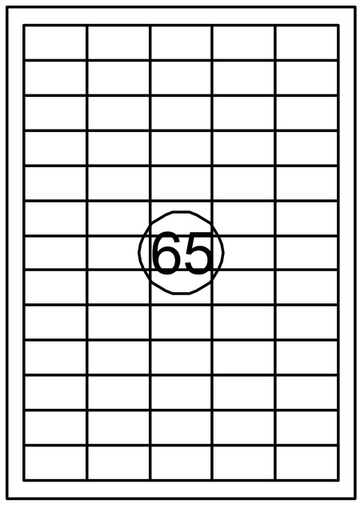 [129960] Etiquette Quantore 38,1x21,2mm blanc 6500 pièces