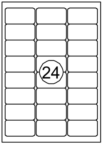 [129944] Etiquette Quantore 63,5x33,9mm blanc 2400 pièces