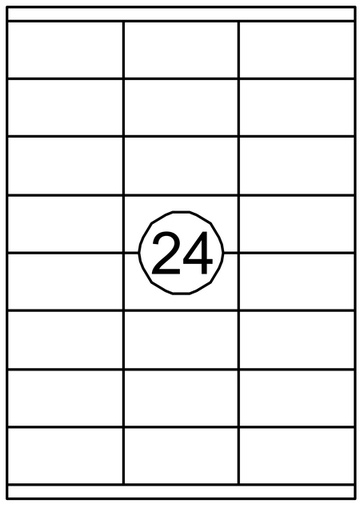 [129958] Etiquette Quantore 70x35mm blanc 2400 pièces