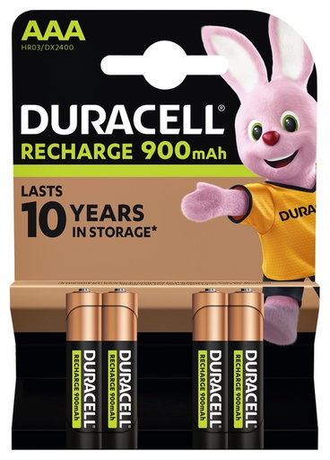 [413567] Batterij oplaadbaar Duracell 4xAAA 900mAh Ultra