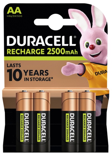 [413565] Batterij oplaadbaar Duracell 4xAA 2500mAh Ultra
