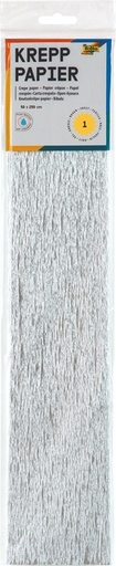 [141871] Papier crépon Folia 250x50cm nr 9126 argent