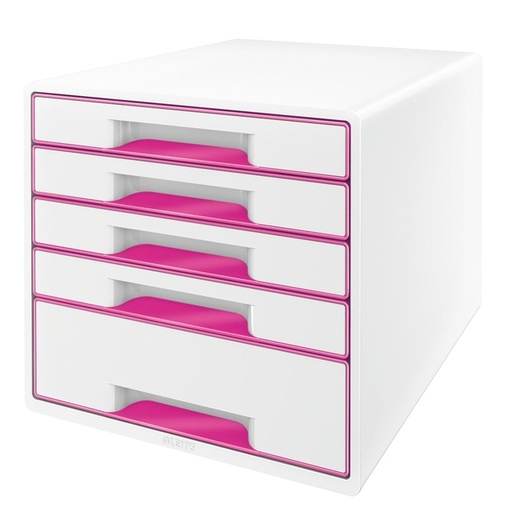 [503003] Ladenblok Leitz WOW 5 laden wit/roze