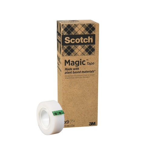[836524] Ruban adhésif Scotch Magic 900 33mx19mm invisible mat 9 rouleaux