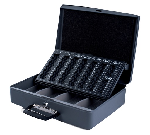 [326425] Geldkist Pavo met draaggreep 370x280x115mm grijs