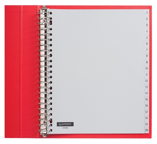 [270383] Intercalaires Quantore 23 perforations  numéro 1-20 extra large PP