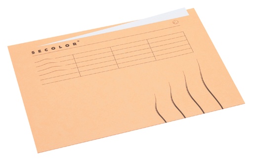 [522366] Vouwmap Secolor met tabrand A4 100% gerecycled karton 250gr Beige