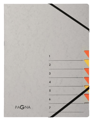 [502988] Sorteermap Pagna Easy A4 7 tabs geel/oranje