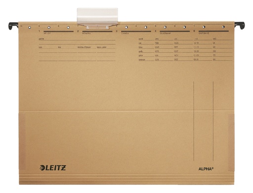 [531019] Hangmap Leitz Alpha A4 met balg 348x260mm natuurbruin