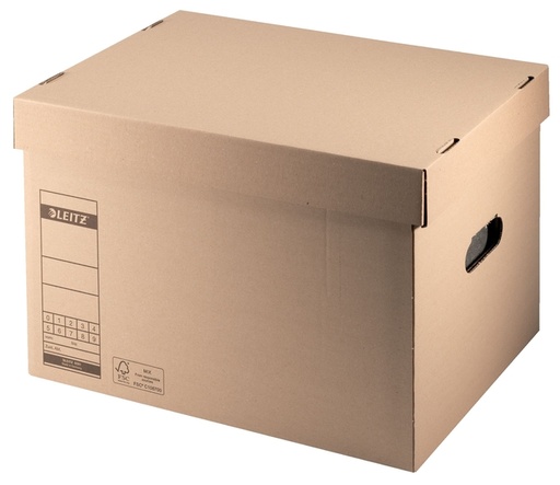 [531020] Archief- en transportdoos met deksel Leitz Premium 335x280x440mm natuurbruin