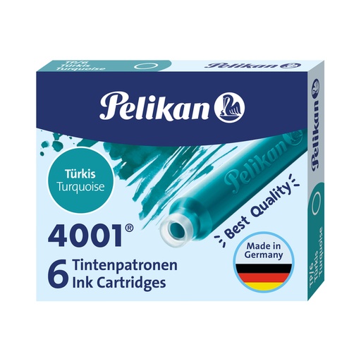 [609620] Inktpatroon Pelikan 4001 turquoise 6 stuks