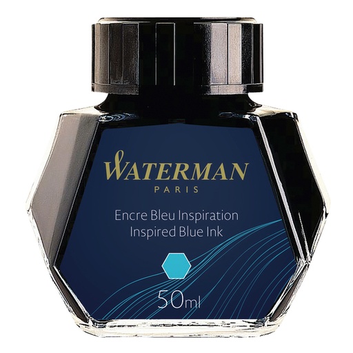 [609056] Encre pour Stylo Plume Waterman 50ml bleu pacifique