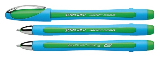 [106387] Stylo bille Schneider Slider Memo XB vert