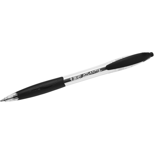 [616021] Balpen Bic Atlantis classic grip clic medium zwart