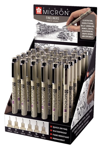 [632632] Fineliner Sakura Pigma Micron assorti zwart