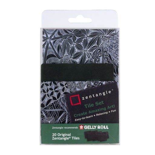 [632576] Tekenset Sakura Zentangle set à 20 patronen zwart