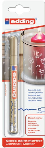 [630415] Paintmarker edding 751 op oliebasis 1-2mm goud blister à 1 stuk