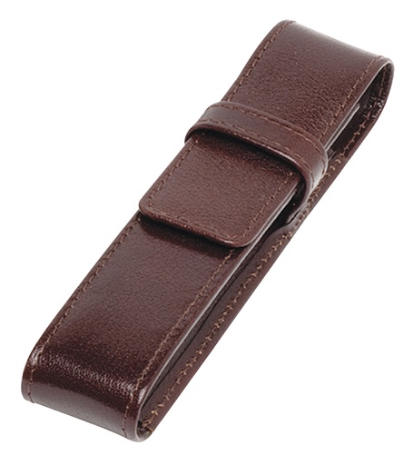 [751085] Etui stylos 321 cuir de Buffle 1 case brun