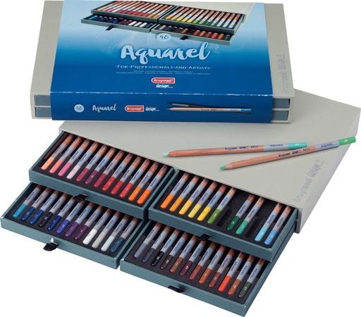 [640028] Crayon aquarelle Bruynzeel Design set 48 pièces assorti