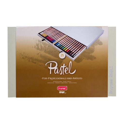 [640024] Crayon pastel Bruynzeel Design set 24 pièces assorti