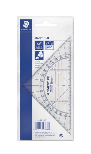 [736026] Equerre géométrique Staedtler 568 160mm Transparent