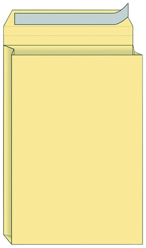 [180920] Enveloppe à soufflet Quantore 230x350x38mm autocollant crème 125 pièces