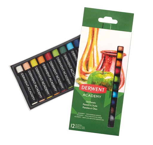 [640680] Pastel à l'huile Derwent Academy blister 12 pièces assorti