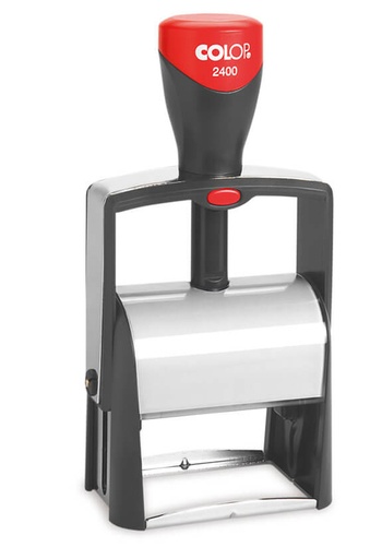 [350841] Cachet à Formules Colop Heavy Duty 2400 Classic Line personnalisable rouge