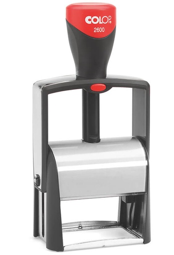 [350842] Cachet à Formules Colop Heavy Duty 2600 Classic Line personnalisable rouge