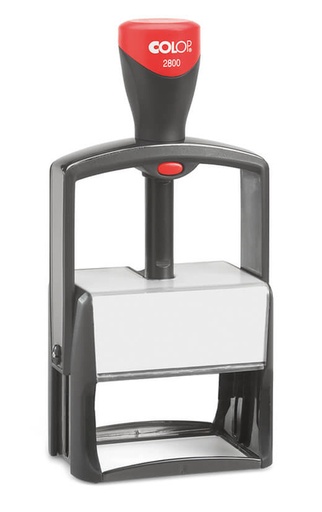 [350843] Cachet à Formules Colop Heavy Duty 2800 Classic Line personnalisable rouge