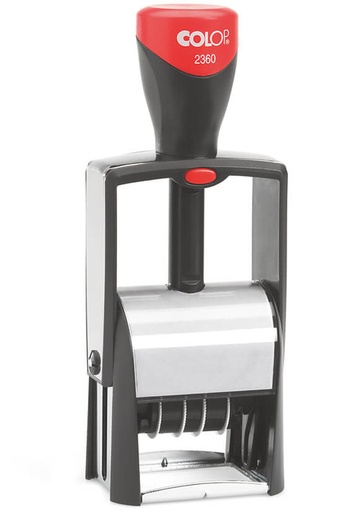 [351004] Cachet à Formules Colop Heavy Duty 2360 Classic Line personnalisable rouge