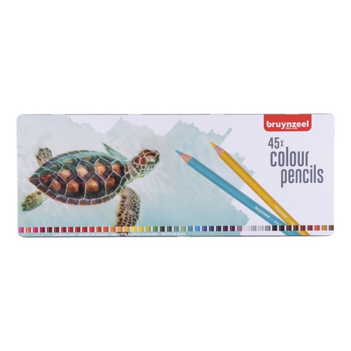 [640354] Crayon de couleur Bruynzeel tortue set 45 pièces assorti