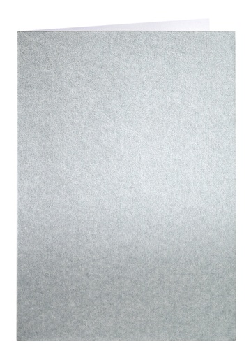 [177071] Carte de correspondance Papicolor double 105x148mm argent