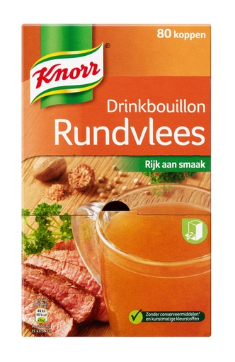 [891145] Drinkbouillon Knorr rundvlees 80 stuks