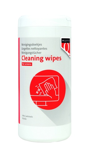 [701561] Lingette nettoyante écran Quantore distributeur 100 pièces