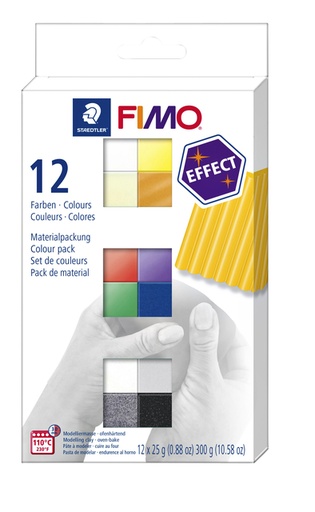 [1386972] Pâte à modeler Fimo Effect Colour 12 couleurs basiques